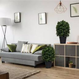 Costway 24 in. Artificial Boxwood Topiary Ball Tree Set of 2 - Indoor/Outdoor Faux Greenery thumbnail 7