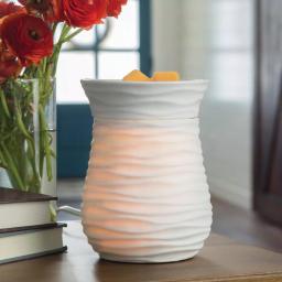 Candle Warmers Etc Harmony Illumination 8.8 in. Fragrance Warmer - Ivory Matte Ceramic thumbnail 2