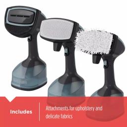 BLACK+DECKER Advanced Handheld Garment Steamer, 1400W, Gray thumbnail 5