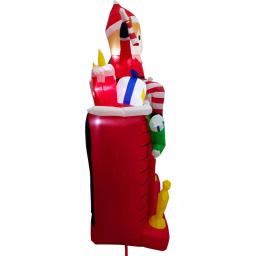 Fraser Hill Farm 6.5 ft. Pre-Lit Elf Sitting on Fireplace Christmas Inflatable thumbnail 7