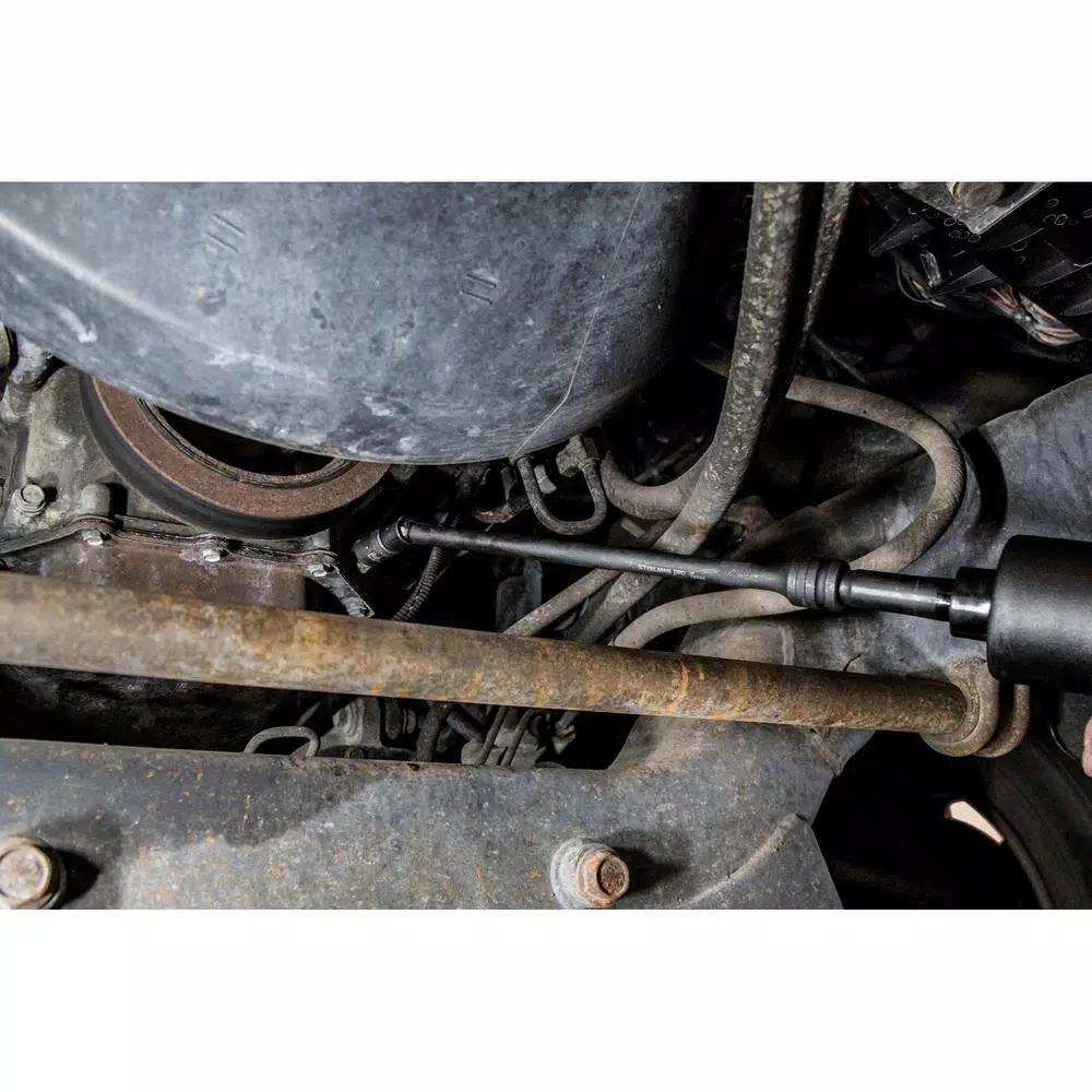 STEELMAN PRO 12 in. Pinless Swivel Impact Extension Bar, 1/2 in. Drive to 3/8 in. Drive