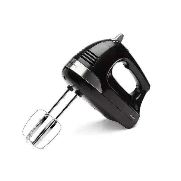 Hamilton Beach 6-Speed Black Hand Mixer with Snap-On Storage Case