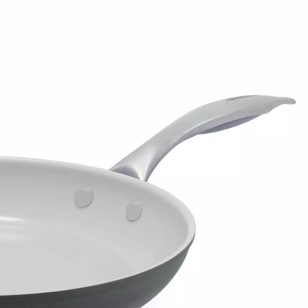 GreenLife Classic Pro 12 in. Hard-Anodized Aluminum Ceramic Nonstick Frying Pan, Gray
