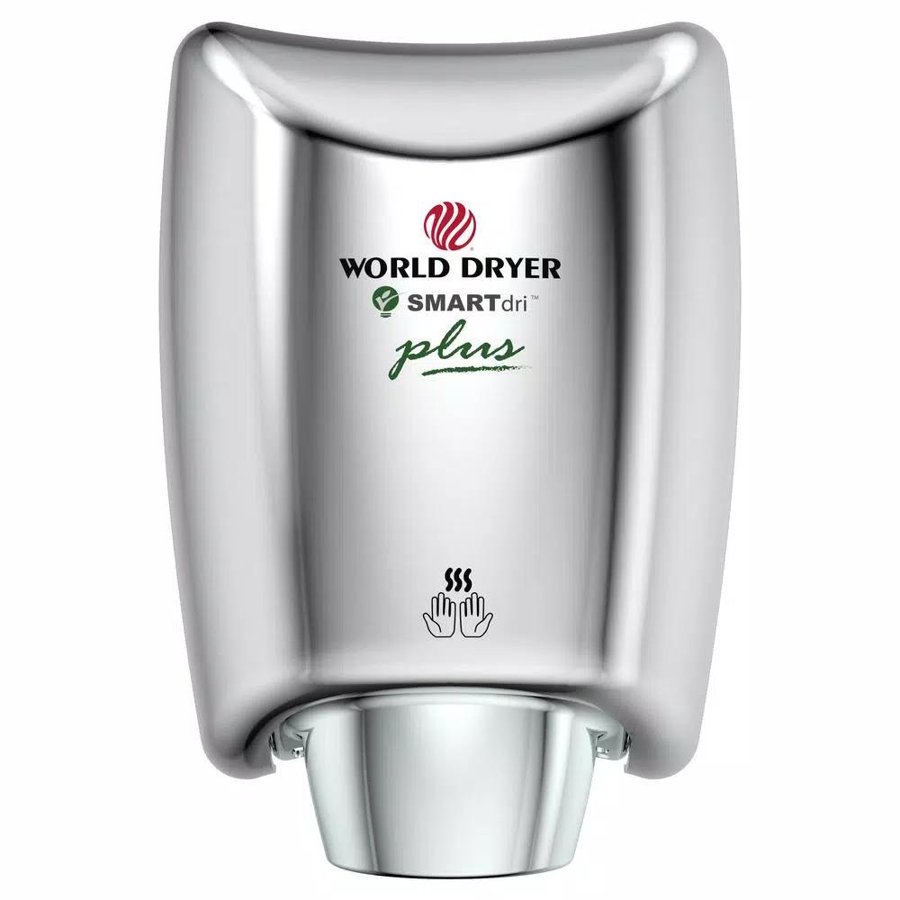 World Dryer Corporation World Dryer SMARTdri Plus High-Speed Electric Hand Dryer, Polished Stainless Steel