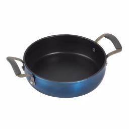 Epicurious 3 Qt. Hard-Anodized Aluminum Nonstick Saute Pan with Glass Lid, Blue thumbnail 2