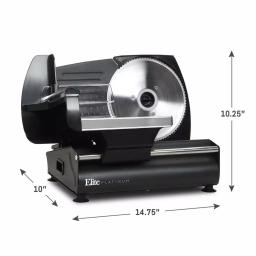 Elite Classic Electric Food Slicer, 7.5 in. Stainless Steel Blade, 180W thumbnail 1
