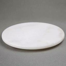 Creative Home Natural Marble Round Trivet and Cheese Serving Board, 8 in., Off-White thumbnail 2