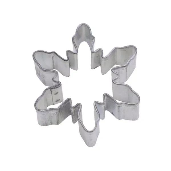 CybrTrayd-R&M 12-Piece Snowflake Tinplated Steel Cookie Cutter Set with Recipe