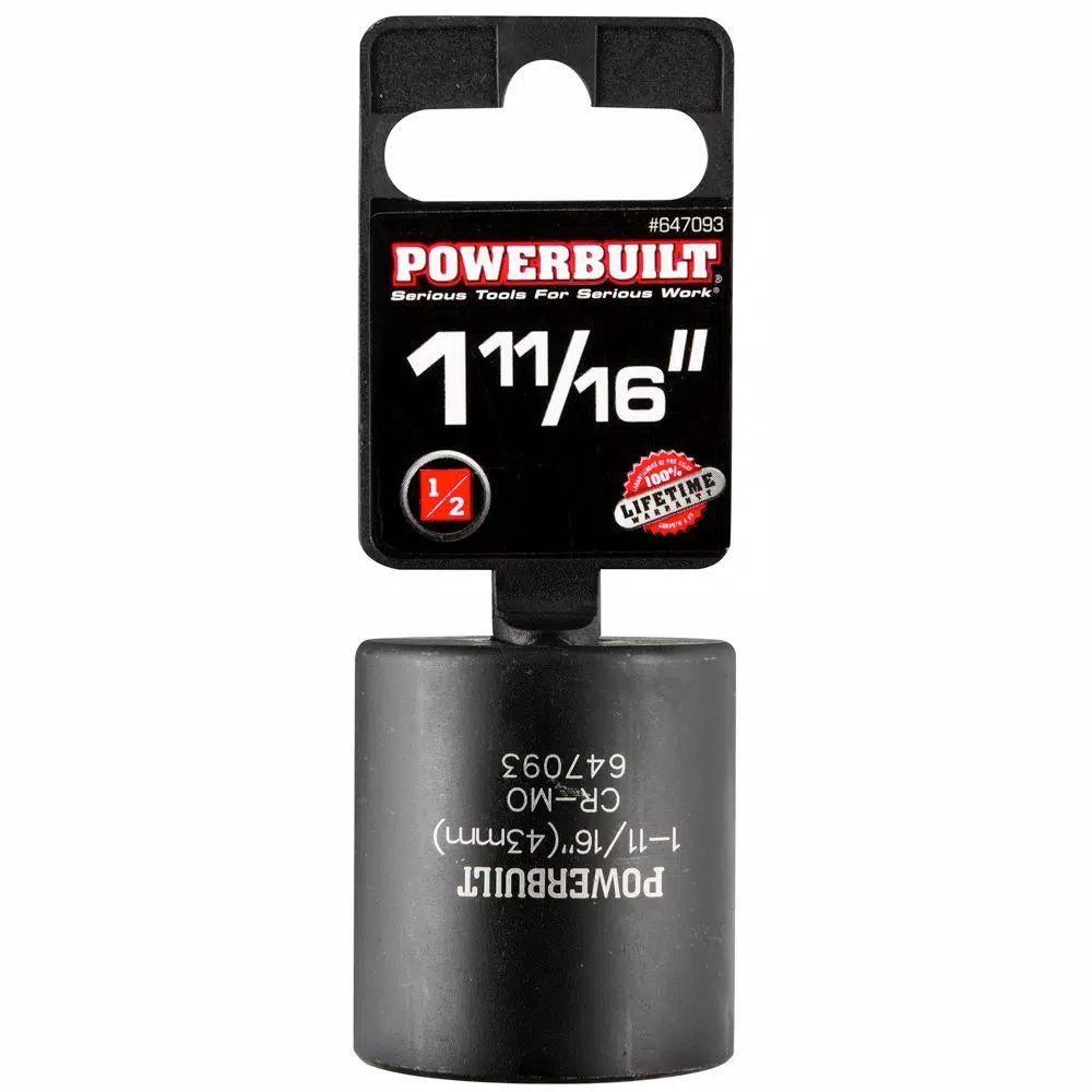 Alltrade Powerbuilt 1-11/16 in. Dodge Spindle Nut Socket, 1/2 in. Drive, Deep 6-Point Axle Nut Socket