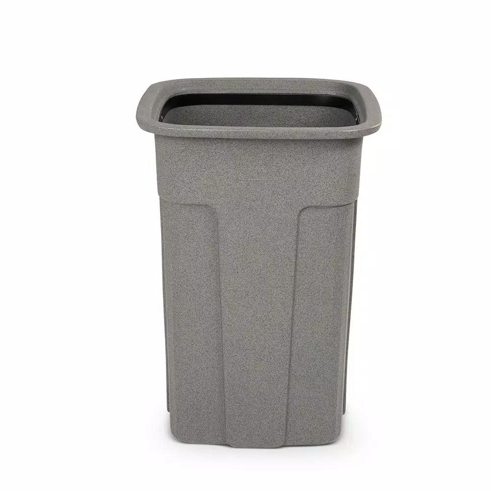 Toter Slimline 35 Gallon Graystone Rectangular Trash Can
