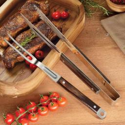 Tramontina Churrasco Stainless Steel Grill Tongs and Fork 2-Piece Set thumbnail 5