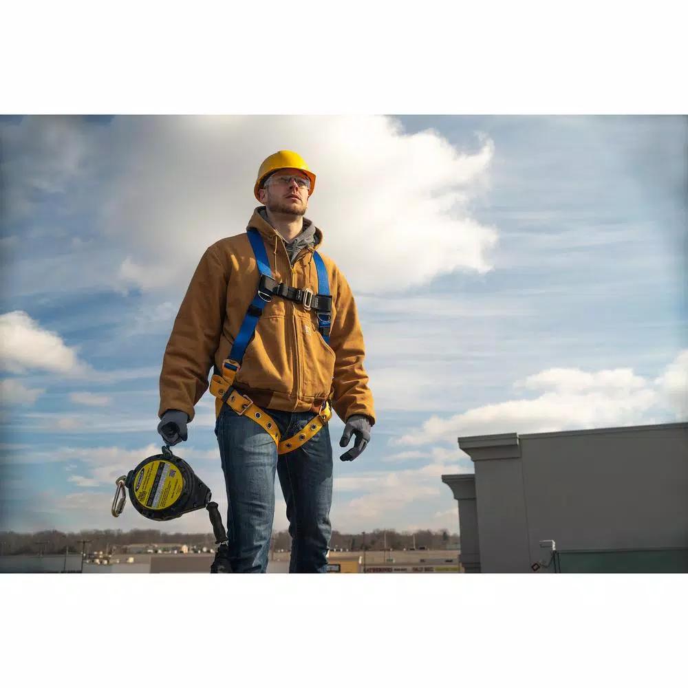 Werner LiteFit Standard 1 D-Ring Safety Harness, Medium/Large, Blue