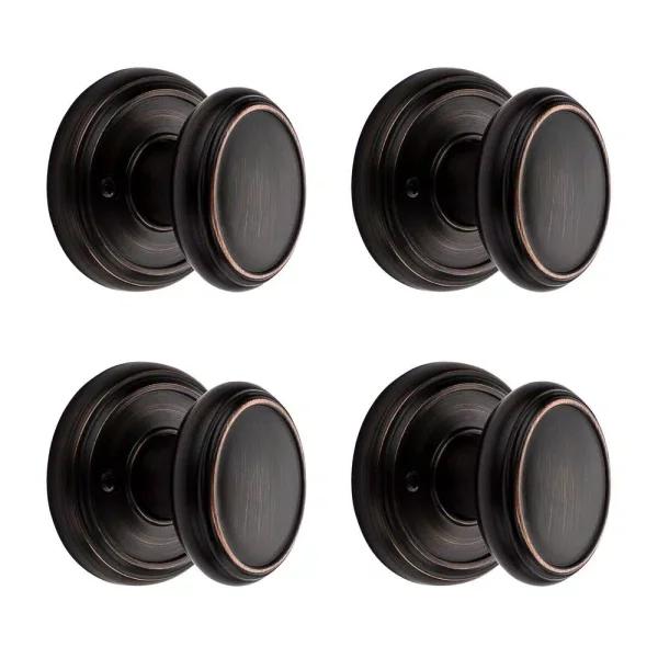 Baldwin Prestige Carnaby Venetian Bronze Passage Door Knob (4-Pack)