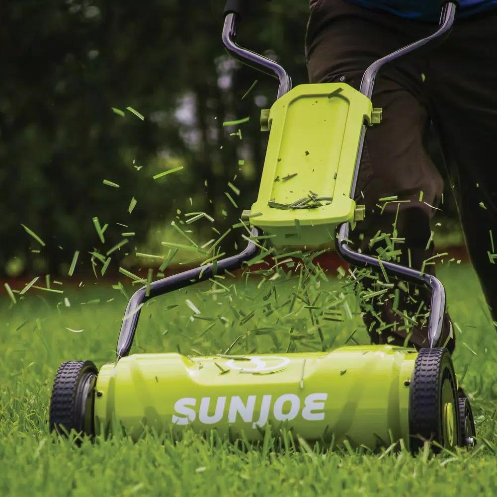 Sun Joe MJ1800M 18 in. 5-Position Quad Manual Walk-Behind Push Reel Mower