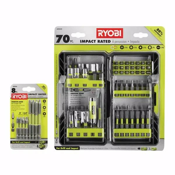 RYOBI 78-Piece Impact Rated Driving Bit Set with Modular Case and Bonus 8-Piece Bit Set