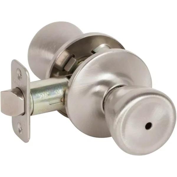 Callan Brayden Classic Tulip Shaped Satin Nickel Privacy Door Knob for Bed/Bath