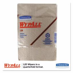 Wypall L20 2-Ply Brown Paper Wipers, 12.5 x 13.25 in, 68/Pack, 12 Packs Per Carton thumbnail 2