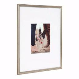 Kate and Laurel Adlynn Silver Picture Frame Set, Set of 3, Fits 8x10 in. with Mat or 16x20 in. without Mat thumbnail 3