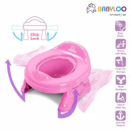 Babyloo 2-in-1 Portable Travel Potty for Toddlers with Collapsible Legs and Travel Bag - Pink thumbnail 6