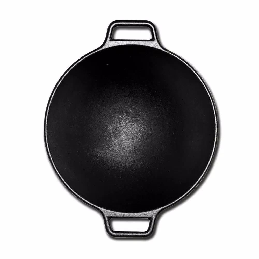 Lodge 14 in. Cast Iron Wok with Dual Loop Handles