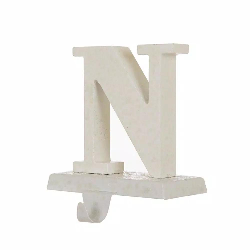 Glitzhome NOEL Wooden and Metal Christmas Stocking Holders, Set of 4