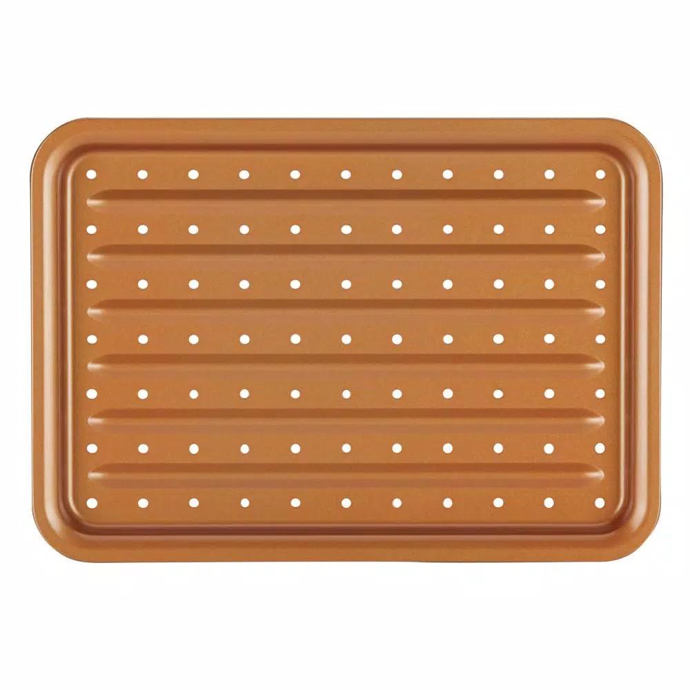 Ayesha Curry 4-Piece Toaster Oven Bakeware Set, Copper Nonstick Steel