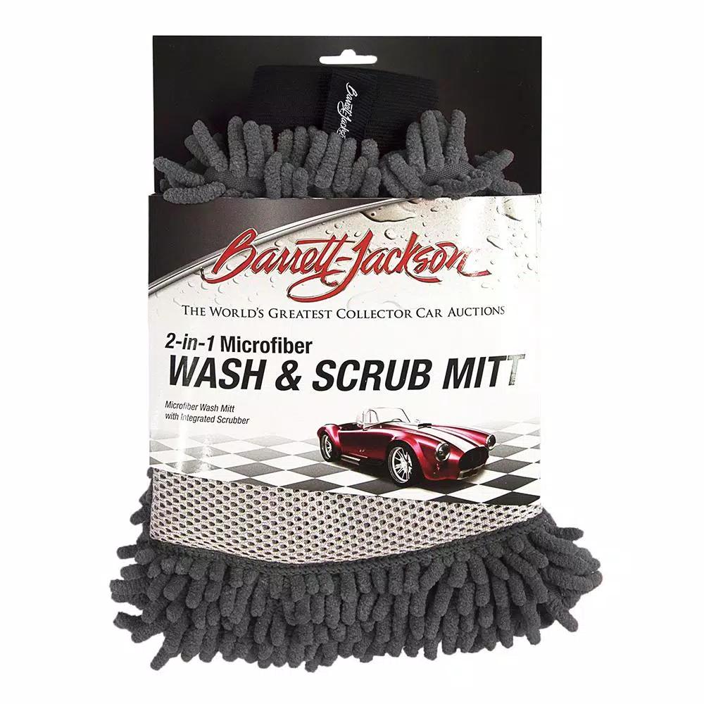 Barrett-Jackson Wash and Dry Car Care Kit with Microfiber Mitt and Towels