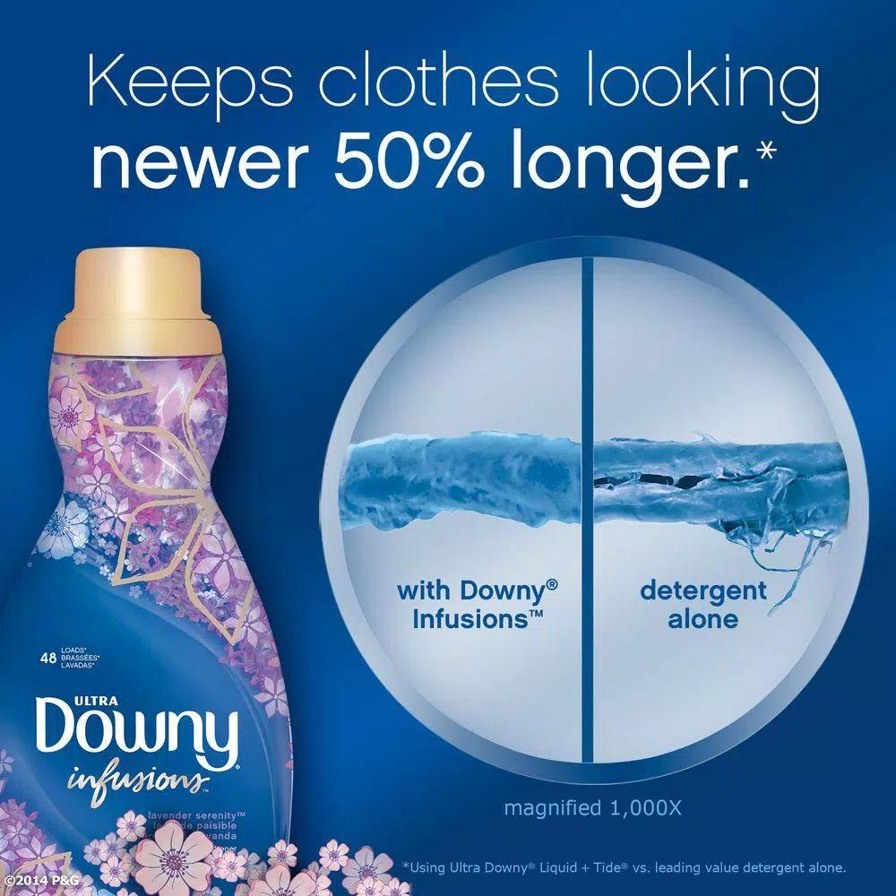 Downy Infusions Lavender Serenity Liquid Fabric Softener, 41 oz (48 Loads)