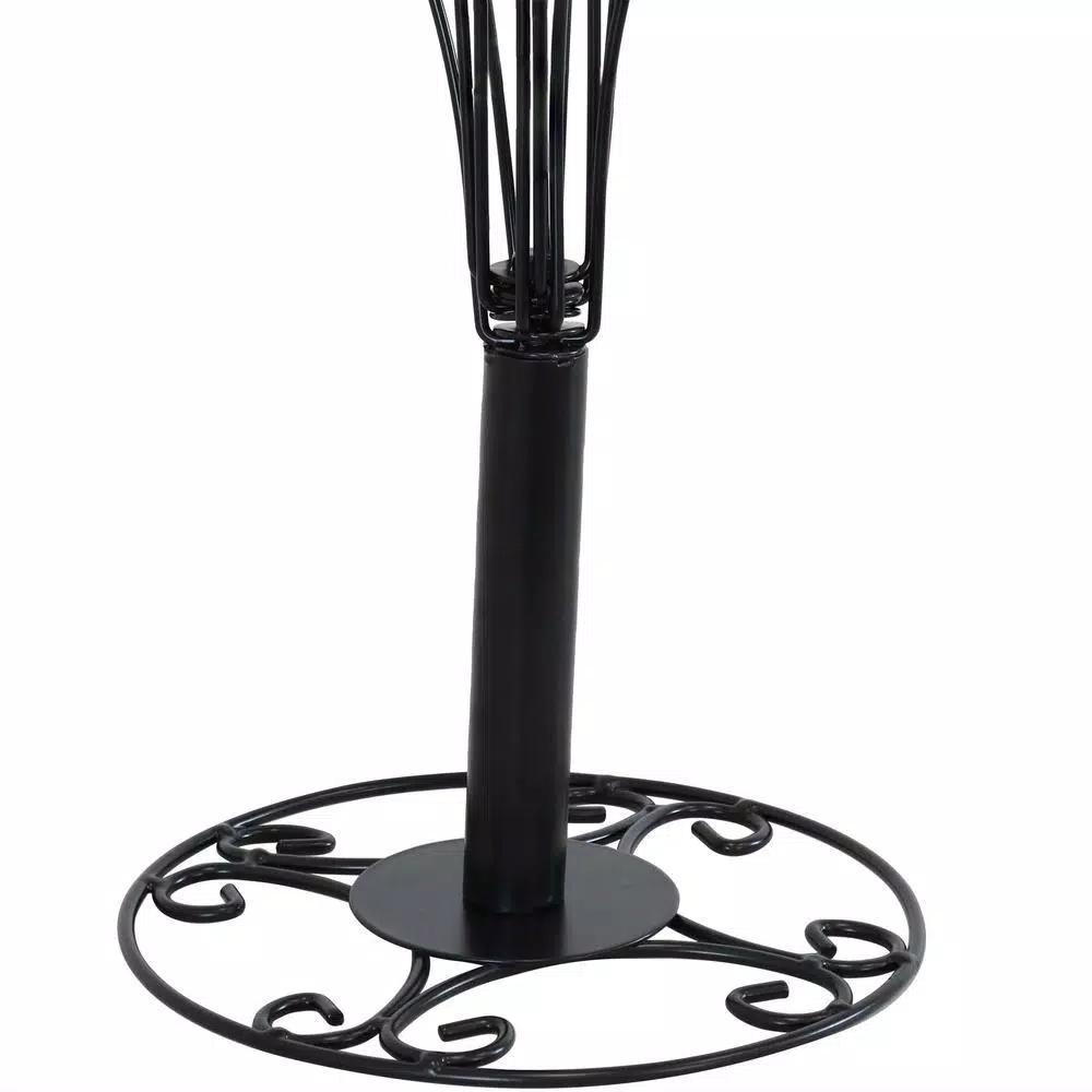 Sunnydaze Decor Gloria 20 in. Black Metal Christmas Ornament Stand with 20 Hooks