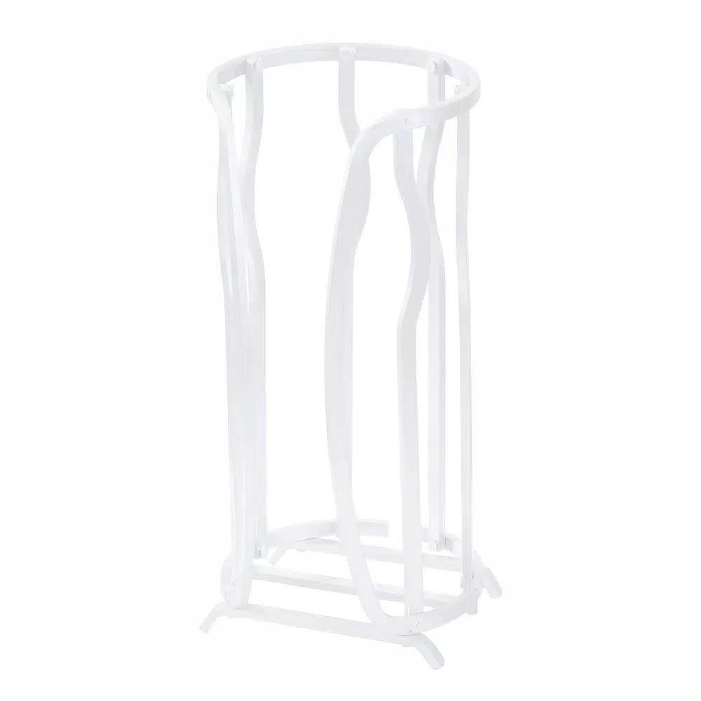 Bath Bliss Aluminum Toilet Paper Holder, 3-Roll Vertical Reserve, White
