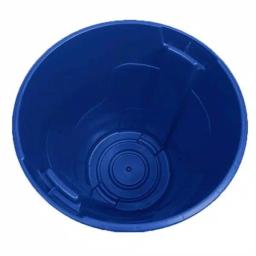 HDX Otto 32 Gal. Blue Round Plastic Recycling Bin with Lid and Recycling Logo thumbnail 6