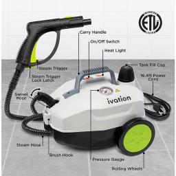 Ivation Multi-Purpose Canister Steam Cleaner with 14 Accessories, 1800W High Pressure thumbnail 4