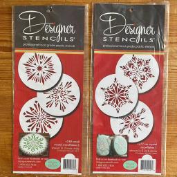 Designer Stencils Crystal Snowflake Cookie Stencil Bundle - 6 Intricate Patterns thumbnail 2