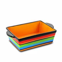 Gibson Pueblo Springs 3-Piece Stoneware Bakeware Set, Assorted Colors, Rectangular Ceramic Baking Dishes thumbnail 7