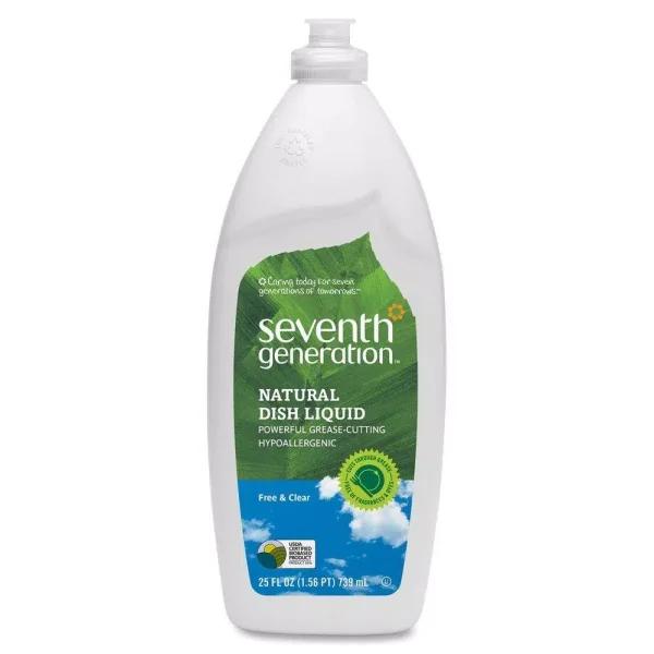 Seventh Generation Natural Free and Clear Liquid Dishwashing Detergent, 25 oz.