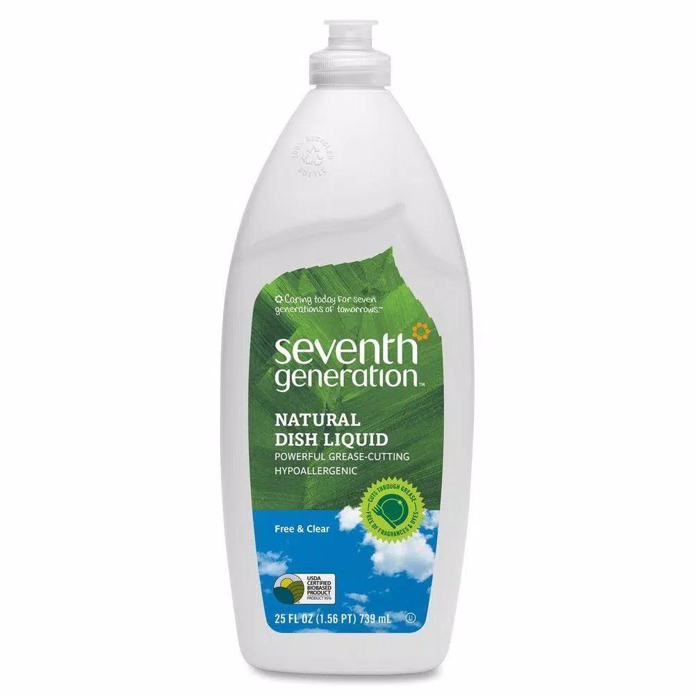 Seventh Generation Natural Free and Clear Liquid Dishwashing Detergent, 25 oz.