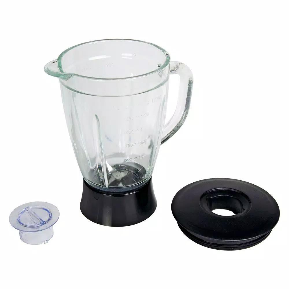 Total Chef 500-Watt 8-Speed Stand Blender with 50 oz. Glass Pitcher, Black