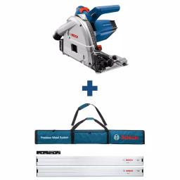 Bosch GKT13-225 6-1/2 in. 13 Amp Corded Track Saw Kit with 63 in. Aluminum Tracks and Carrying Bag thumbnail 1