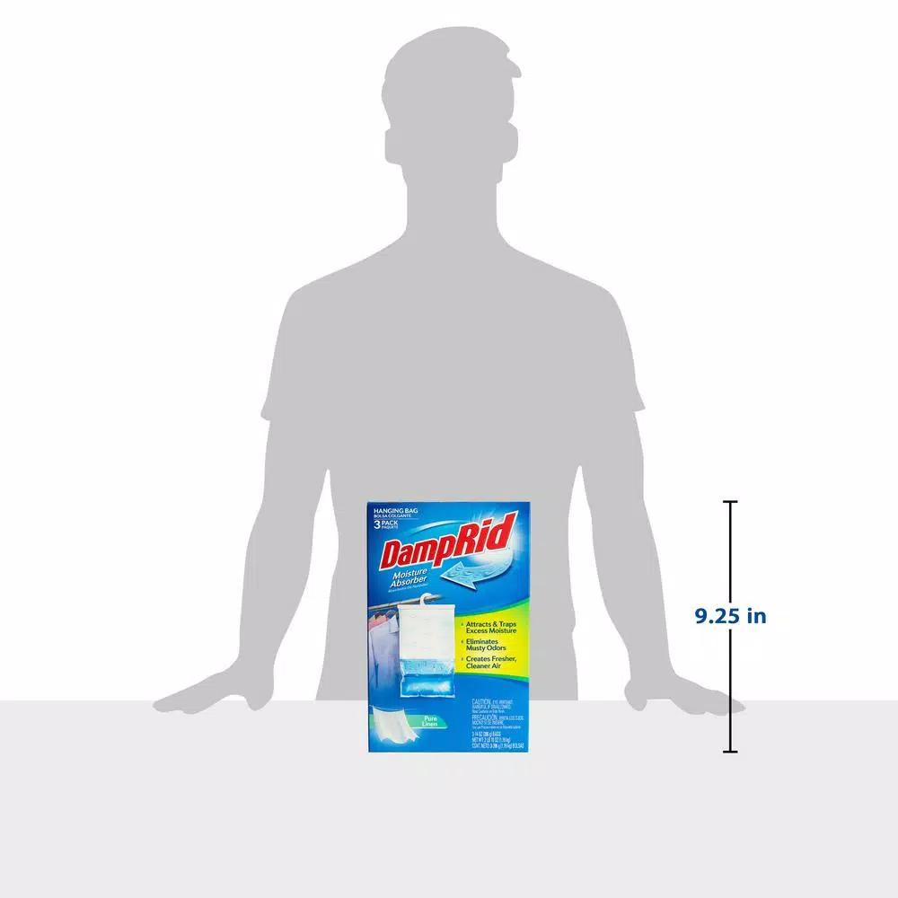DampRid Pure Linen Hanging Moisture Absorber, 14 oz. (3-Pack)