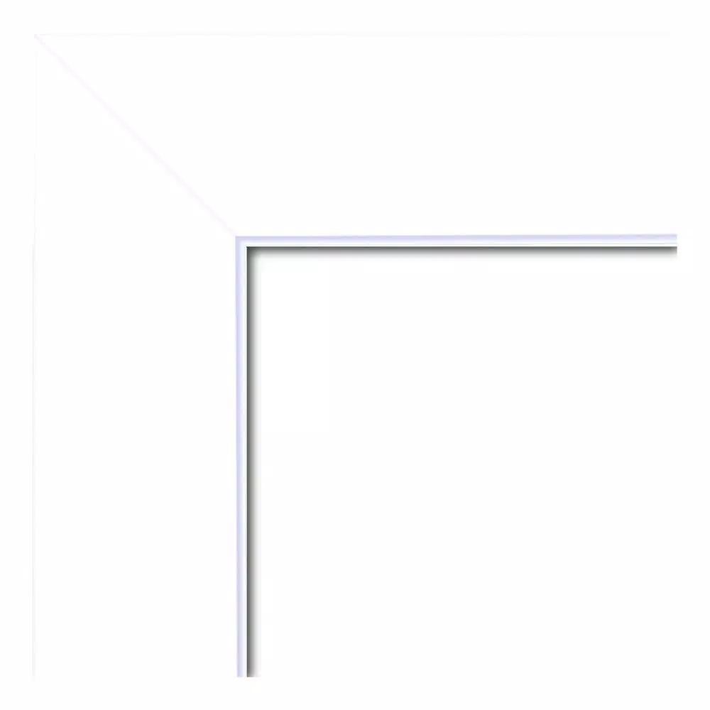 Amanti Art Corvino 23 in. W x 29 in. H Rectangular Beveled Edge Bathroom Vanity Mirror, Satin White Wood Frame