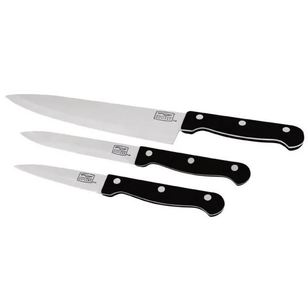 Chicago Cutlery Essentials 3-Piece Knife Set, High Carbon Stainless Steel