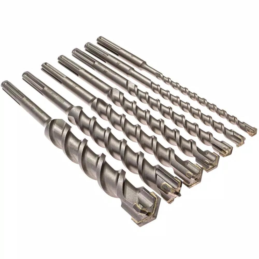 Kateya 7-Piece Carbide Tipped SDS MAX Masonry Drill Bit Set for Concrete, Brick, and Stone