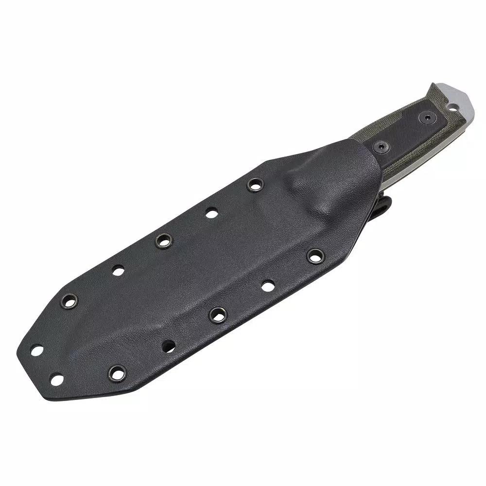 Camillus SKOL 5 in. 1095 High Carbon Steel Fixed Blade Knife with Gut Hook and Micarta Handle