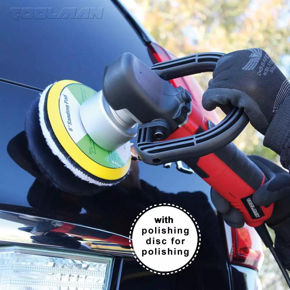 Boyel Living 6 in. Corded Orbital Sander and Polisher, 6 Amp, 6-Speed Variable RPM, 2500-6500 RPM