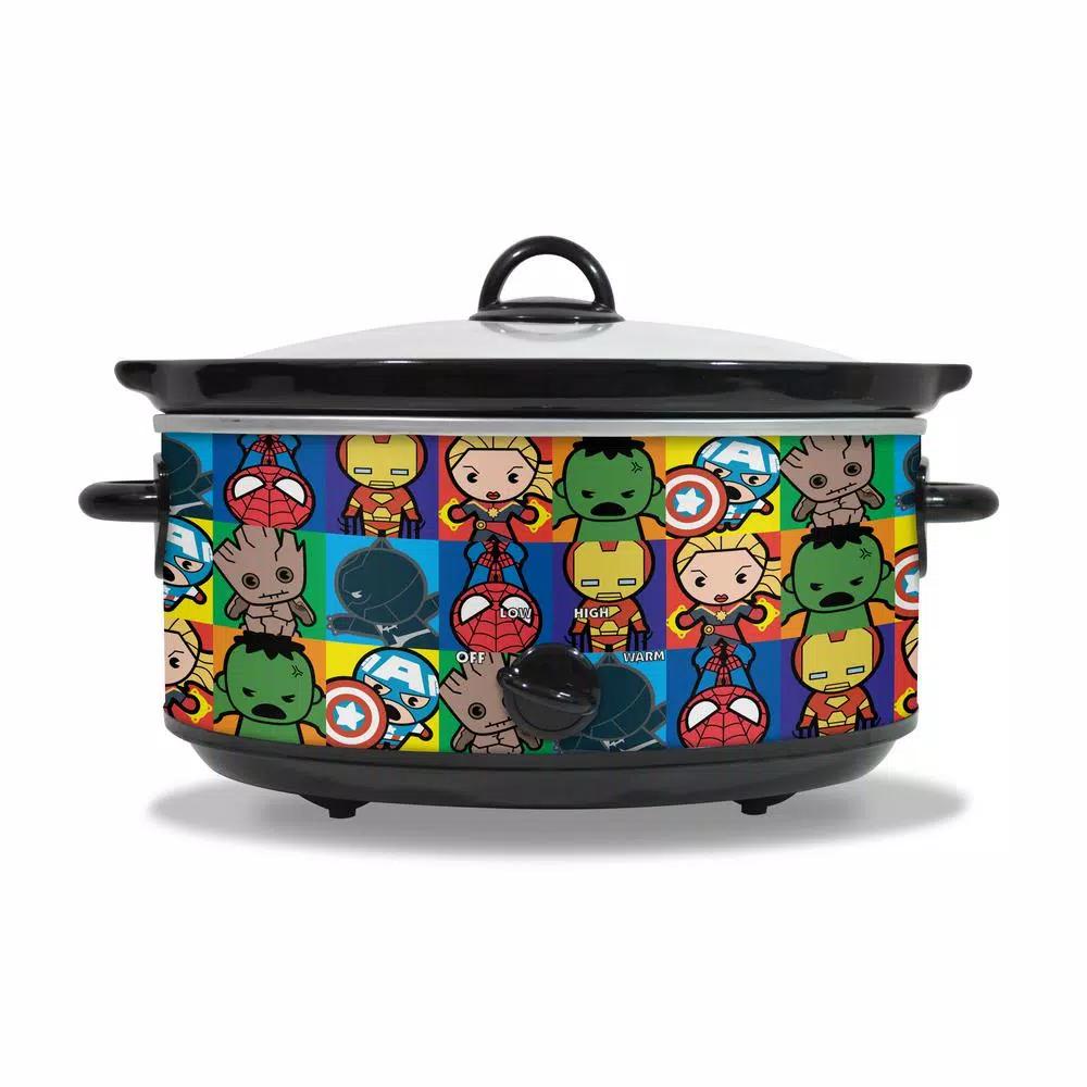 Uncanny Brands Marvel Kawaii 7-Quart Slow Cooker, Black