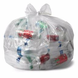 Ultrasac 45-Gallon Clear Heavy Duty Recycling Bags, 1.1 Mil Thick, 100-Count thumbnail 4