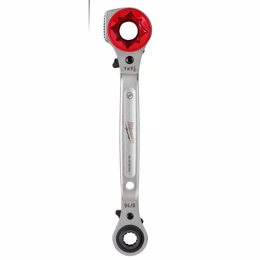 Milwaukee Lineman's 5-in-1 Ratcheting Wrench with Milled Strike Face