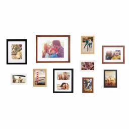 Kate and Laurel Mid-Century Modern Gallery Wall Frame Set, 10-Piece Multi-Color Assortment thumbnail 1