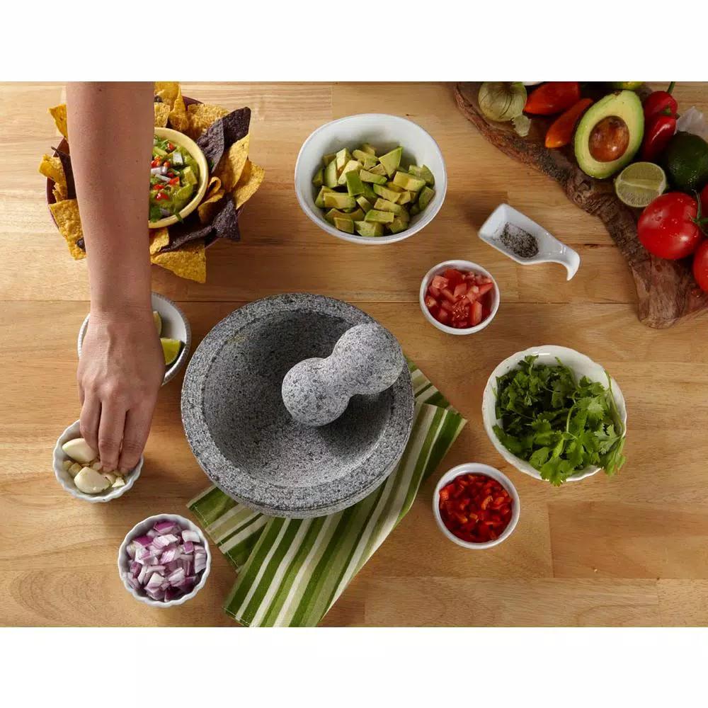 IMUSA Natural Granite Molcajete Mortar and Pestle, 5 in.