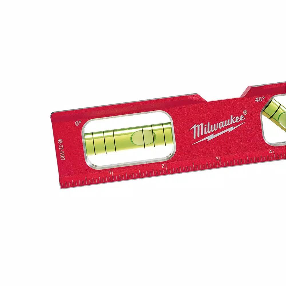 Milwaukee 7 in. Billet Torpedo Level and 25 ft. Compact Tape Measure Set